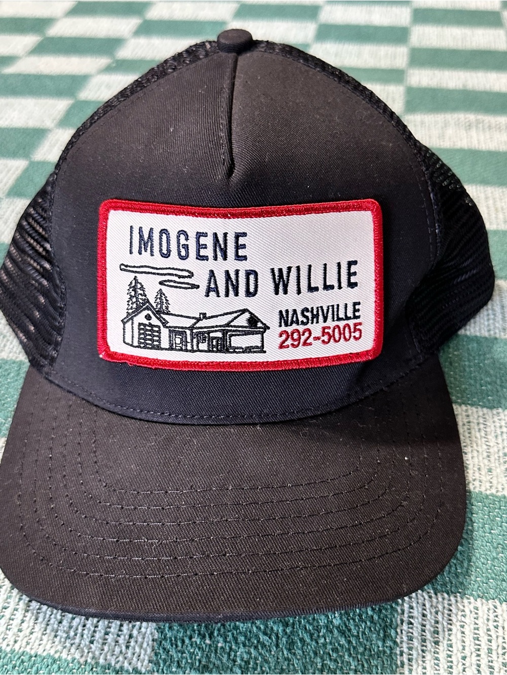Imogene + Willie "Service Station" Patch Trucker Hat In Black